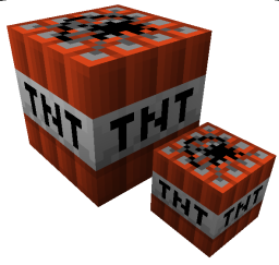 Full size TNT and a tiny TNT